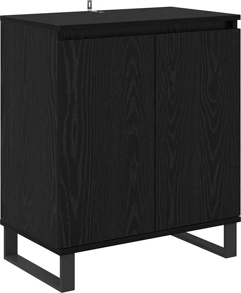 vidaXL Széf Fekete tölgy 60 x 35 x 70 cm Faanyag