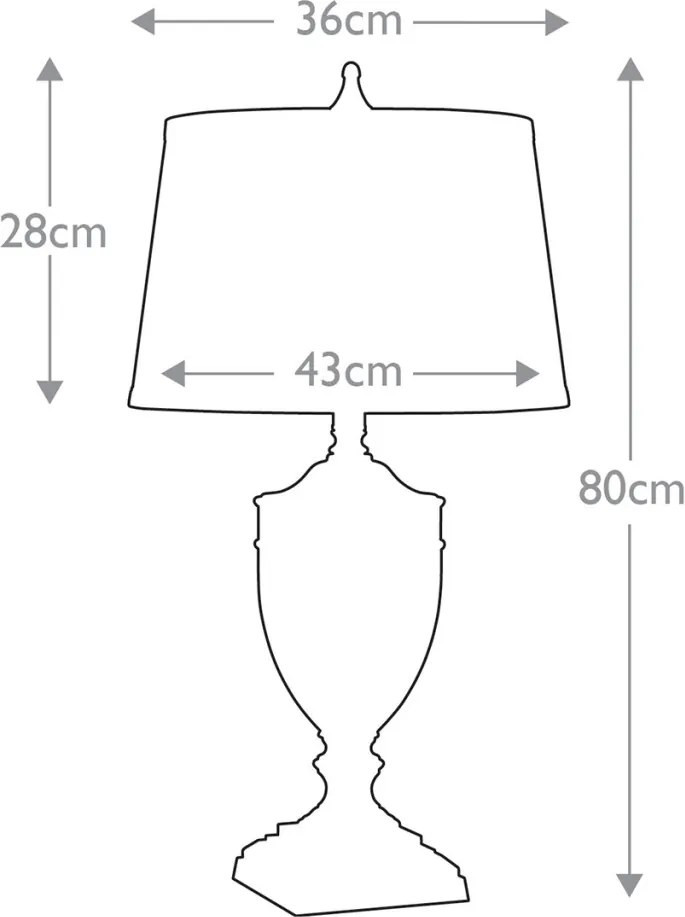 Quoizel DENNISON QZ-DENNISON-PB Asztali lámpa 1x60W/E27