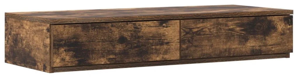Fiókos Éjjeli Asztal Füstölt Tölgy 80x36,5x16,5 cm Műszaki Fa