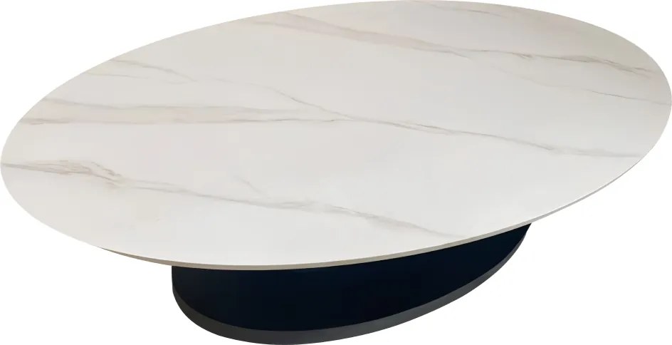 Dohányzóasztal, márvány imitáció/fekete, AXEN
