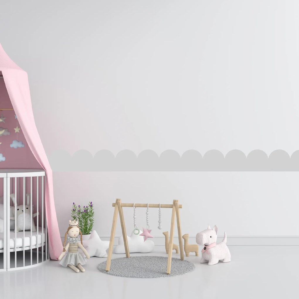 PIPPER. Textil öntapadó tapéta - Mini Ív - Szürke színű Szín: Sápadt
