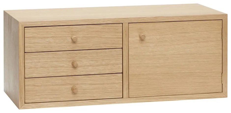 Natúr színű függő szekrény tölgyfa dekorral 50x20 cm Piccolo – Hübsch