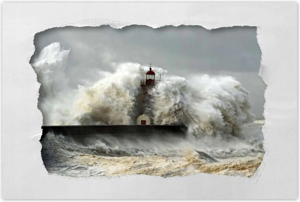 Poszterek 90x60 Világítótorony Vihar