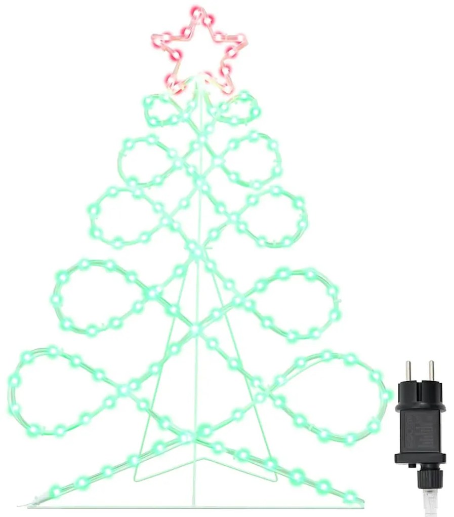 Karácsonyi Fa Forma Világítás Sokszínű 80 x 56 cm PVC