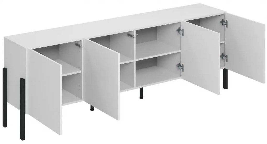 Wezilo TV szekrény 204 cm – fehér supermatt