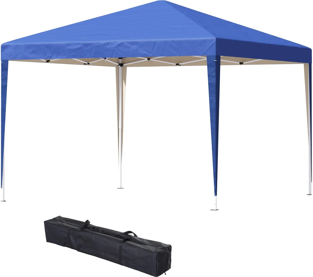 Outsunny 3x3 m-es Pavilon, vízlepergető, téli időjárásnak ellenálló, összecsukható, UV-védett Pavilon - Kerti sátor táskával, Kerthez, Kék | Aosom