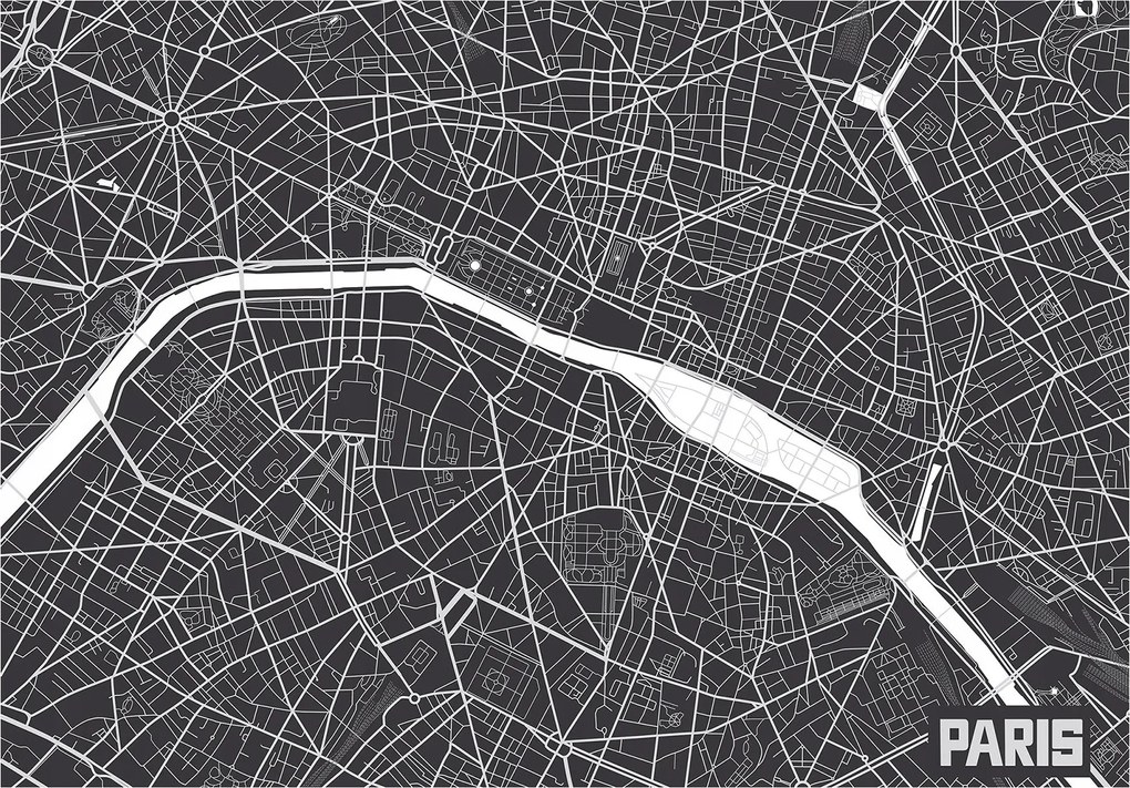 Flizelin fotótapéta Párizs Városvonalak és geometria 368x254 +ragasztó