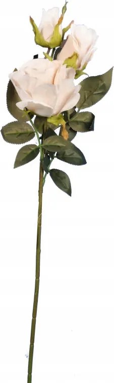 Mesterséges Ág 3 Rózsa 65 cm Krém Virágok Dekoráció Asztal Dekoráció