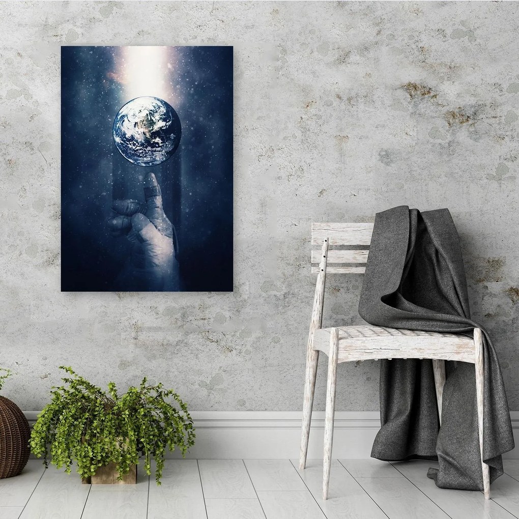 Gario Vászonkép Föld bolygó egy ujjon - Gab Fernando Méret: 40 x 60 cm