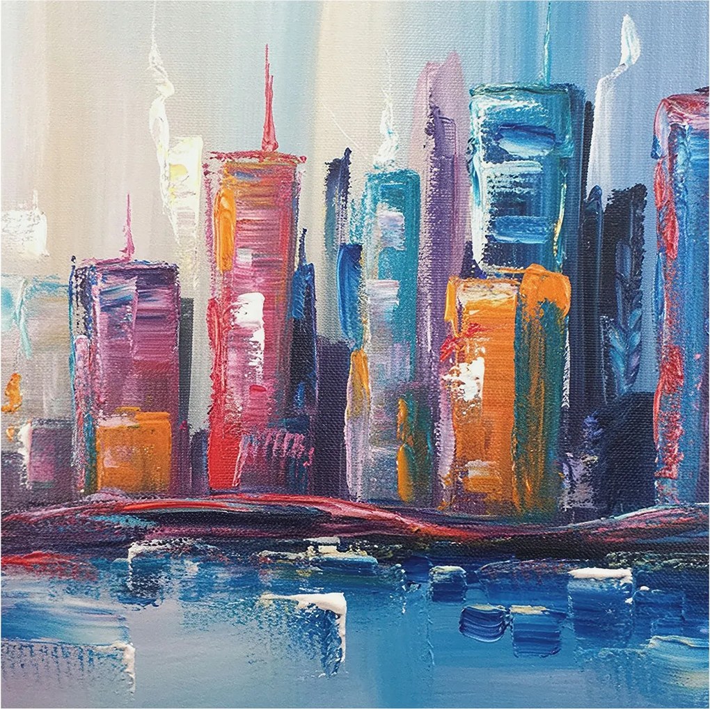 Flizelin tapéta Flizelin Fali Prémium Színes város 250x250