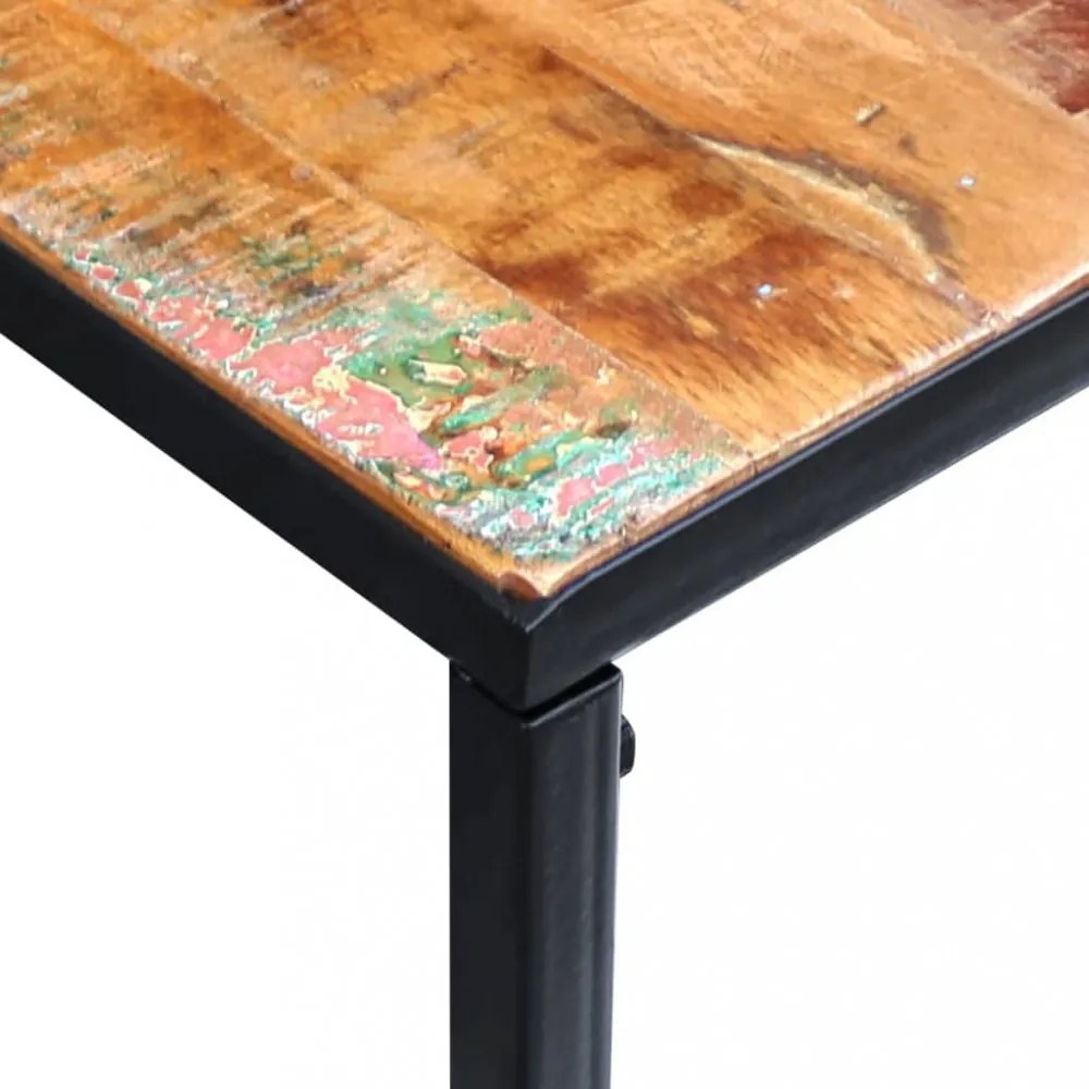 tömör újrahasznosított fa konzolasztal 110 x 35 x 76 cm