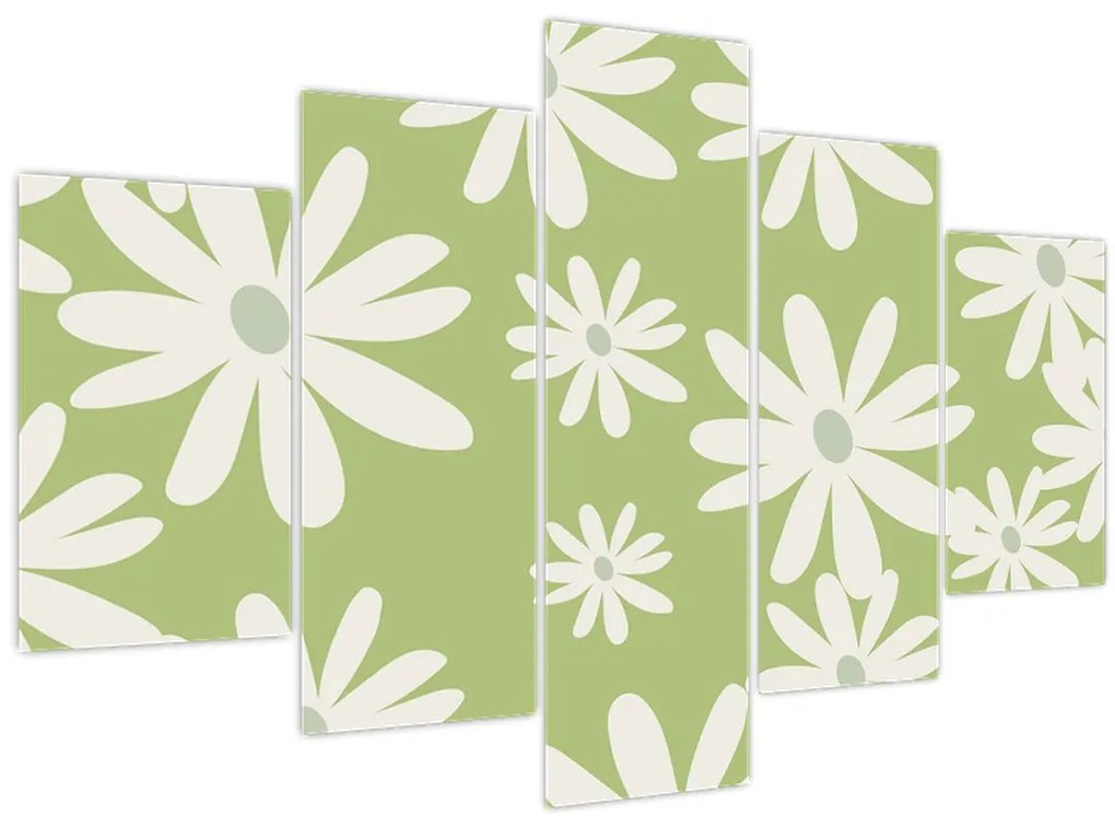 Kép - Hippik, zöld virágok N⁰1 (150x105 cm)