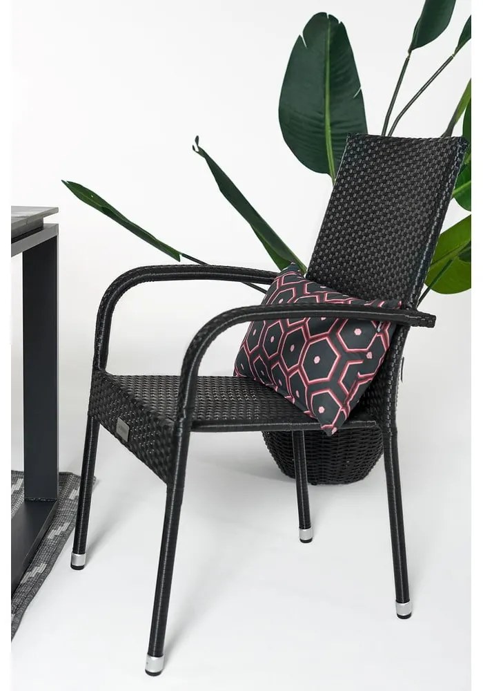 Paris fekete műrattan kerti szék - Bonami Essentials
