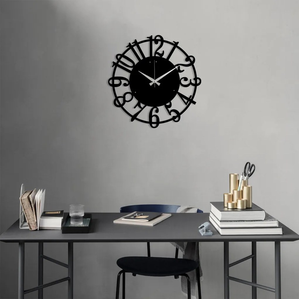 Fém falióra, fekete, 48×48 cm – TR891TNL2115