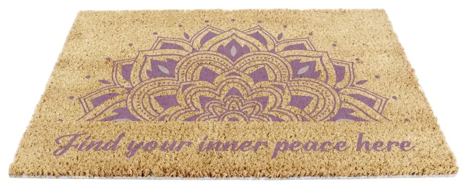 Kókuszrost lábtörlő 40x60 cm Find Your Inner Peace – Artsy Doormats