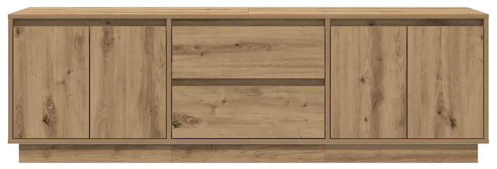 kézműves tölgy színű TV-szekrény LED-lámpákkal 160,5x41x50 cm