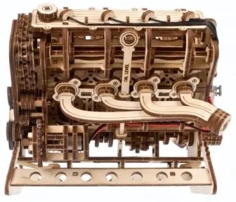 Ugears - 3D fából készült mechanikus kirakó: V8-motor