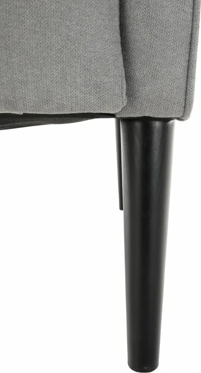 Kényelmes fotel, szürke/fekete, BREDLY