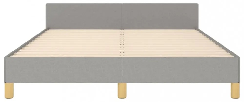 világosszürke szövet ágykeret matrac nélkül 140x200 cm