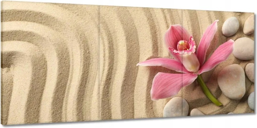 Vászonkép 150x70 Spa Wellness Homok és kövek