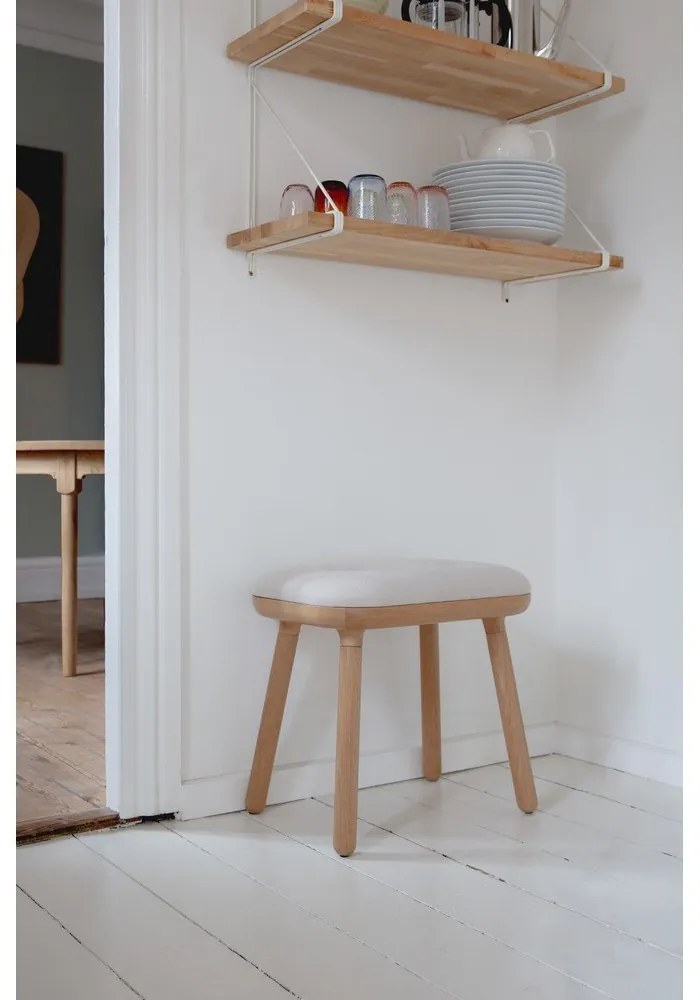 Fehér-natúr színű ülőke Paff Tall – UMAGE