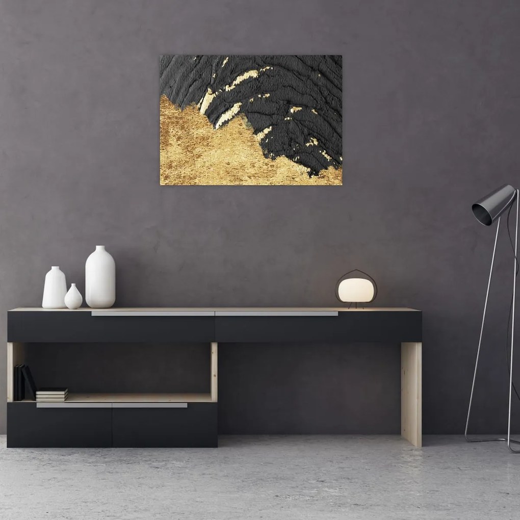 Üveg kép - Arany szerkezet N⁰1 (70x50 cm)