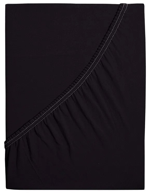 4Home Ideál jersey lepedő fekete, 90 x 200 cm