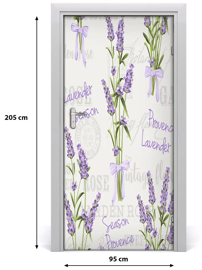 Ajtó tapéta Levendula 85x205 cm