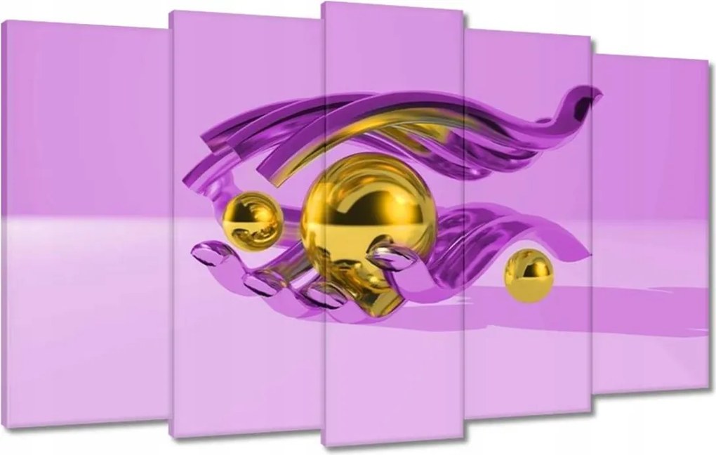 Festmények 100x60 Lila grafika