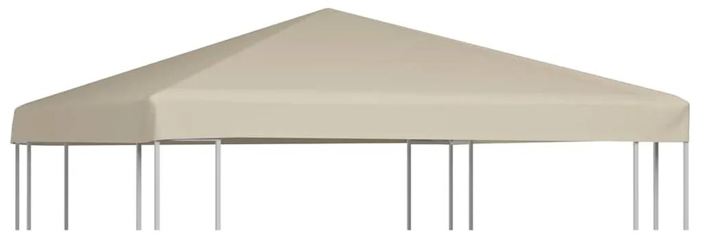 vidaXL bézs pavilon tetőponyva 310 g/m² 3 x 3 m