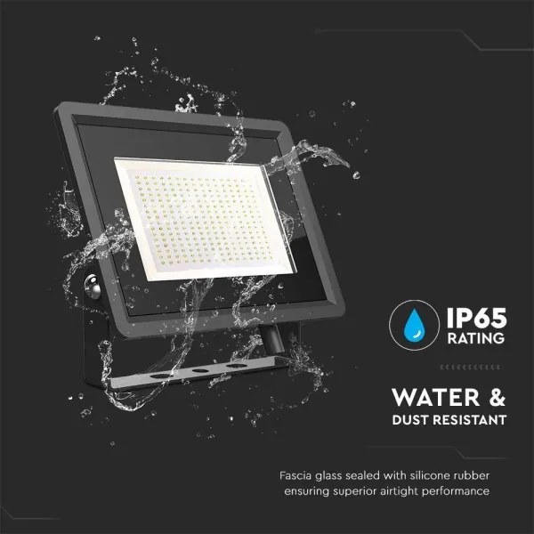 LED Kültéri reflektor LED/200W/230V 6500K IP65 fekete