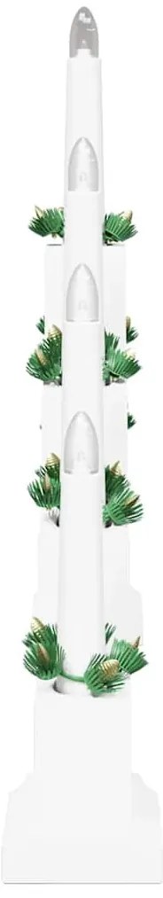 Karácsonyi gyertya híd 7 LED-del 3 pcs Fehér 39.5 x 5 x 29 cm