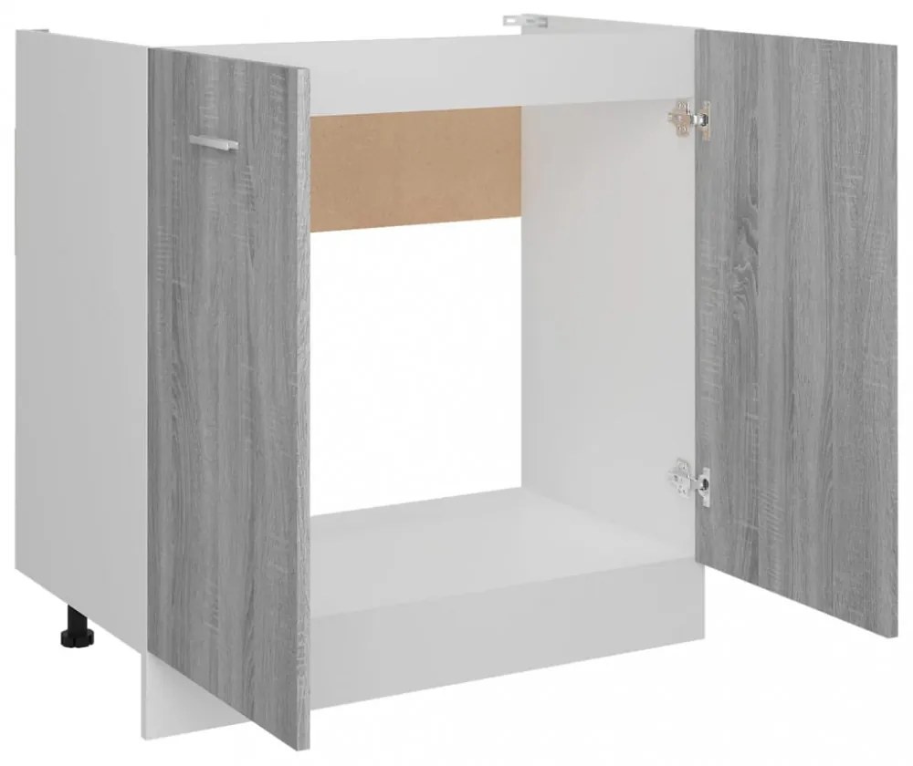 “Lyon” szürke sonoma színű szerelt fa mosogatószekrény