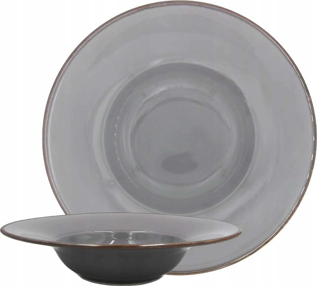 Tésztatál pasztához 28 cm Bogucice Rustic Grey porcelán