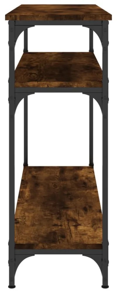 füstös tölgy színű szerelt fa tálalóasztal 100 x 29 x 75 cm
