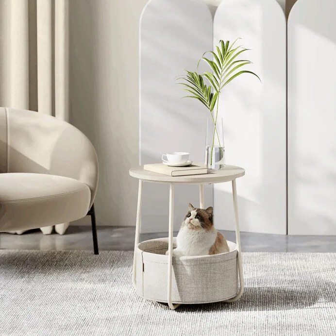 Lerakóasztal 45x45x50 cm, MDF, kasmír, AKF-E1023 CRM