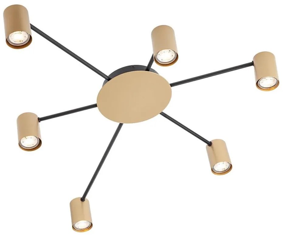 Redo 01-4051 - Spotlámpa NOA 6xGU10/10W/230V arany