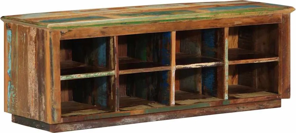 vidaXL Cipőszekrény Barna 110 x 35 x 40 cm Szilárd Újrahasznosított Fa