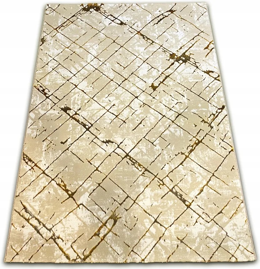 Szőnyeg 120x170 Modern Bézs Hálószoba Nappali Arany Glamour Arany Bézs