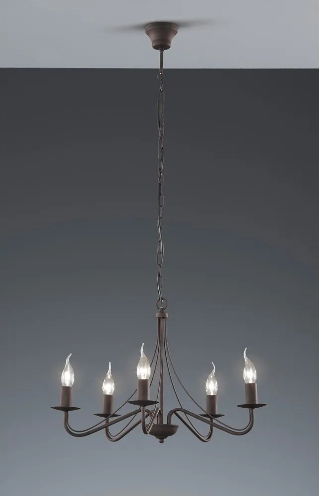 Bronzszínű fém függőlámpa ø 55 cm Country – Reality