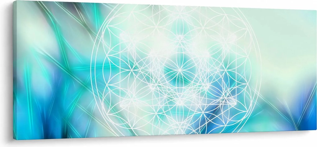 Kép - Merkaba türkiz háttérrel (120x50 cm)