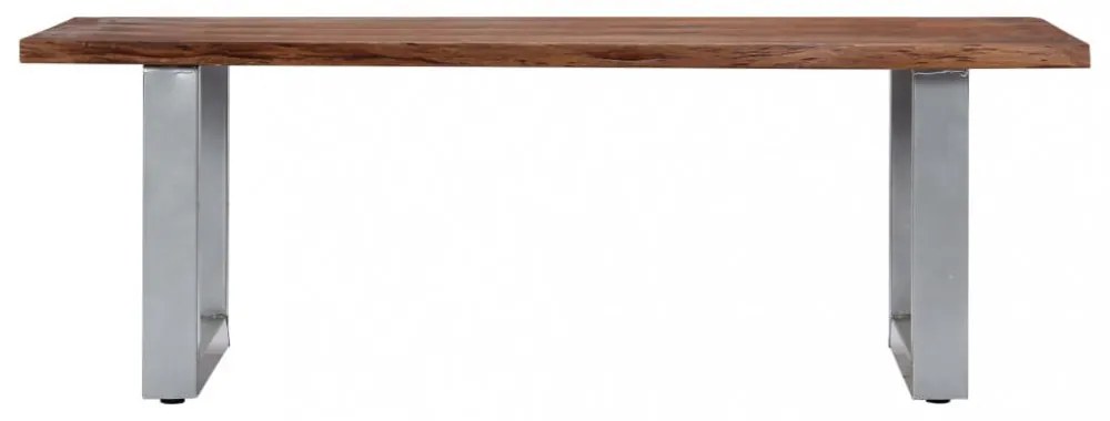 tömör akácfa dohányzóasztal természetes szélekkel 115x60x40 cm