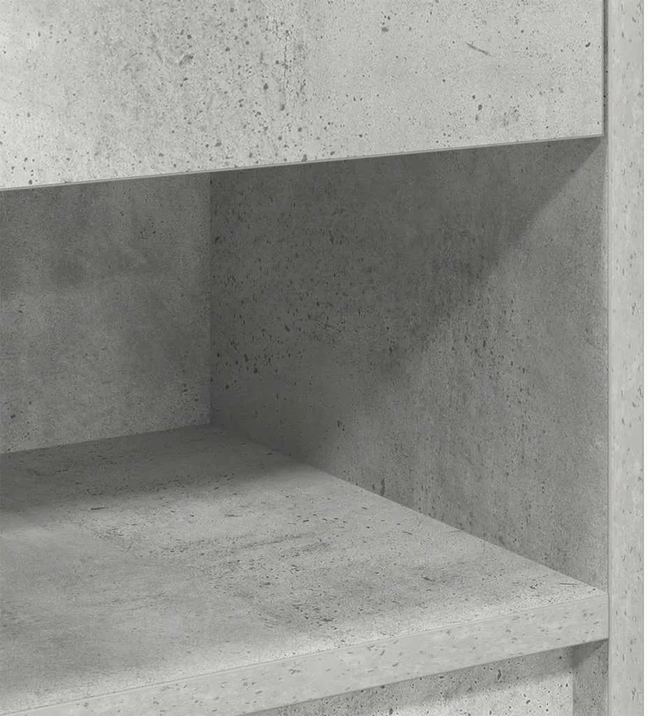 2 db betonszürke éjjeliszekrény fiókkal 39x28x41 cm