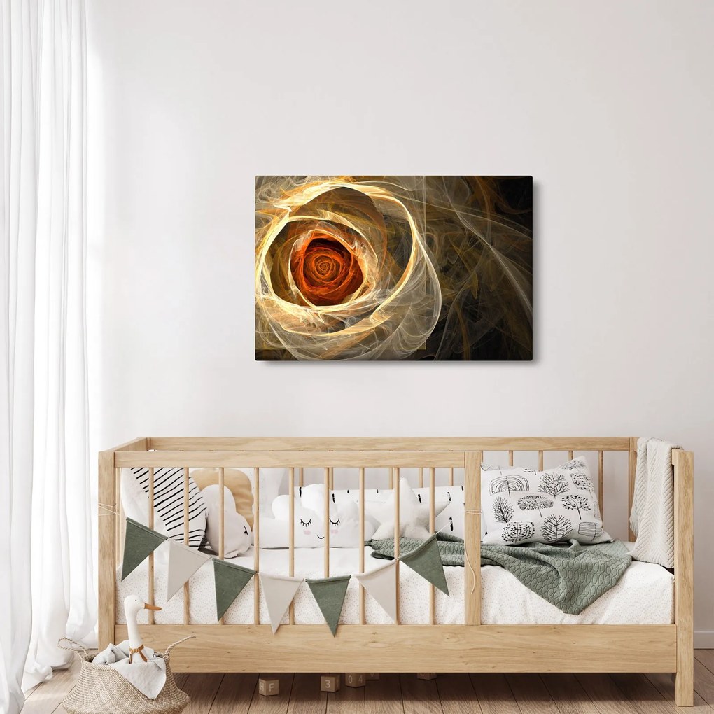 Kép - Absztrakt rózsák tüzes színekben (90x60 cm)