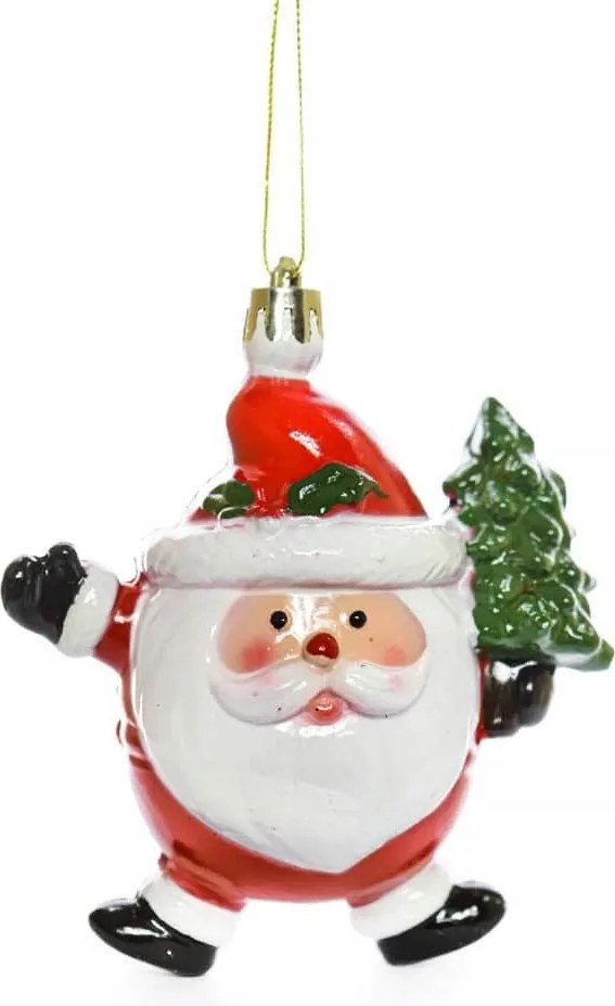 Karácsonyfadísz Mikulás medál 11,5 cm