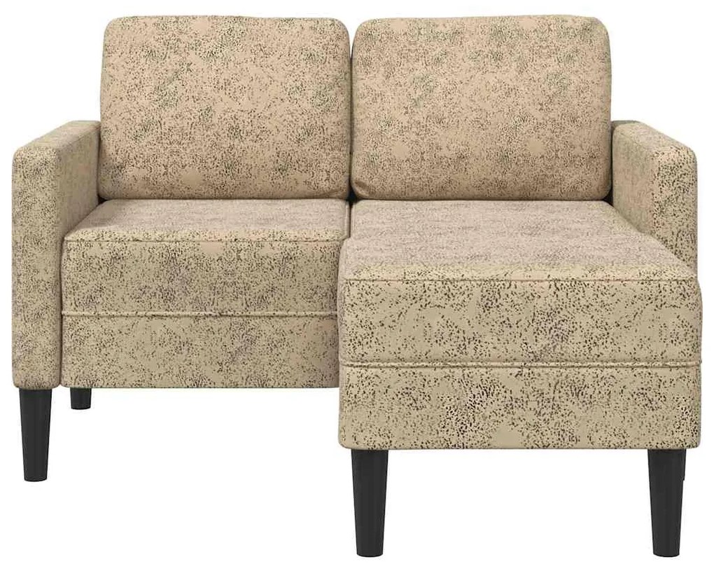 világosszürke műbőr 2 üléses kanapé L-alakú kanapéval 125 cm
