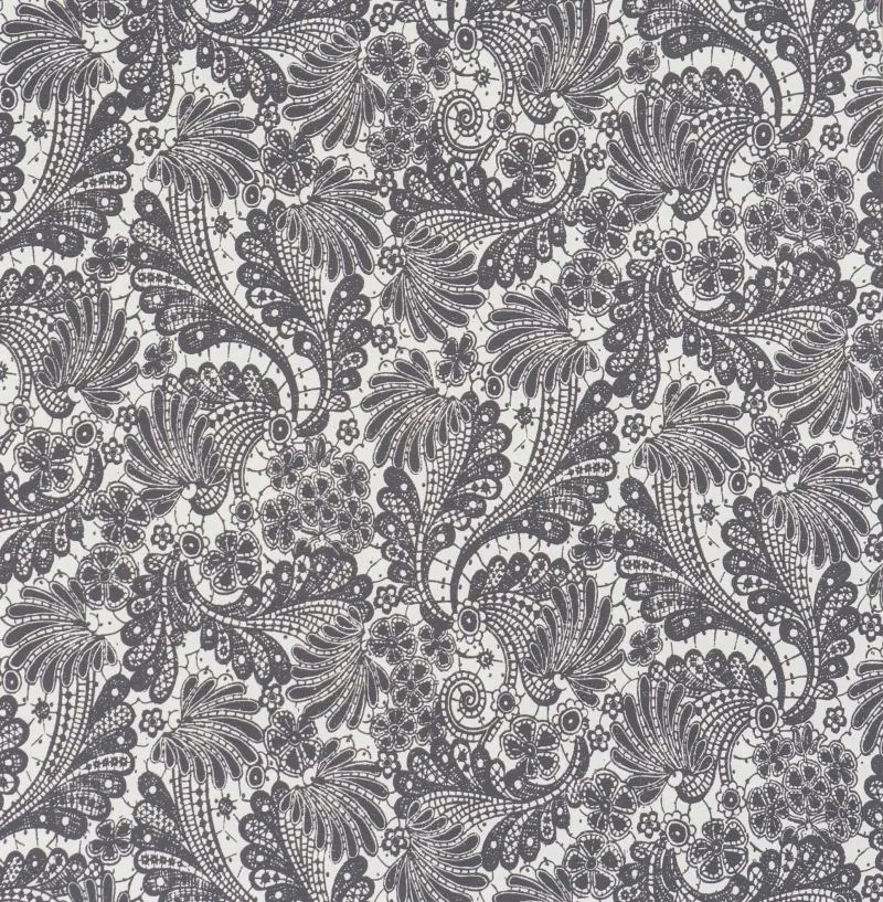 Vinyl fali tapéta mosható szürke csipke utánzat 53 cm