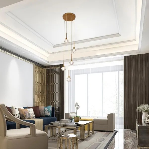 Rabalux 5396 - Csillár zsinóron KASSIA 5xG9/5W/230V