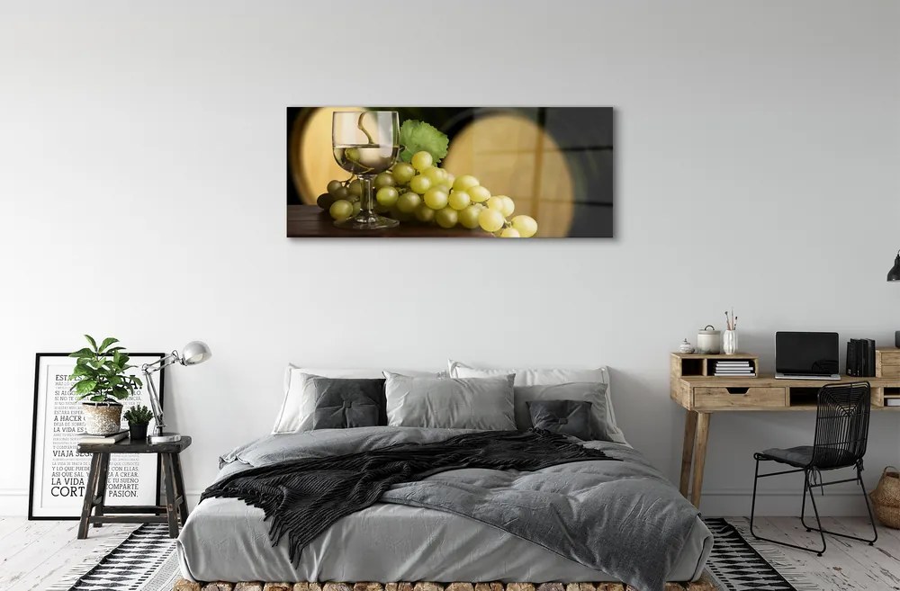 Akrilkép Egy pohár szőlő hordó 125x50 cm