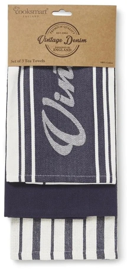 Konyharuha, kötény és edényfogó szett 5 db-os Oxford Denim – Cooksmart ®